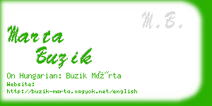 marta buzik business card